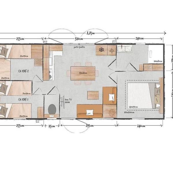 884 3CH - Côté jardin Convivial planta